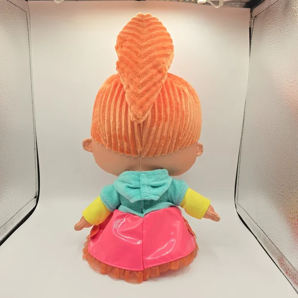 LOL Surprise Neon Pink QT Huggable Soft Plush Doll 2020 w/Yellow Boots - Picture 2 of 7